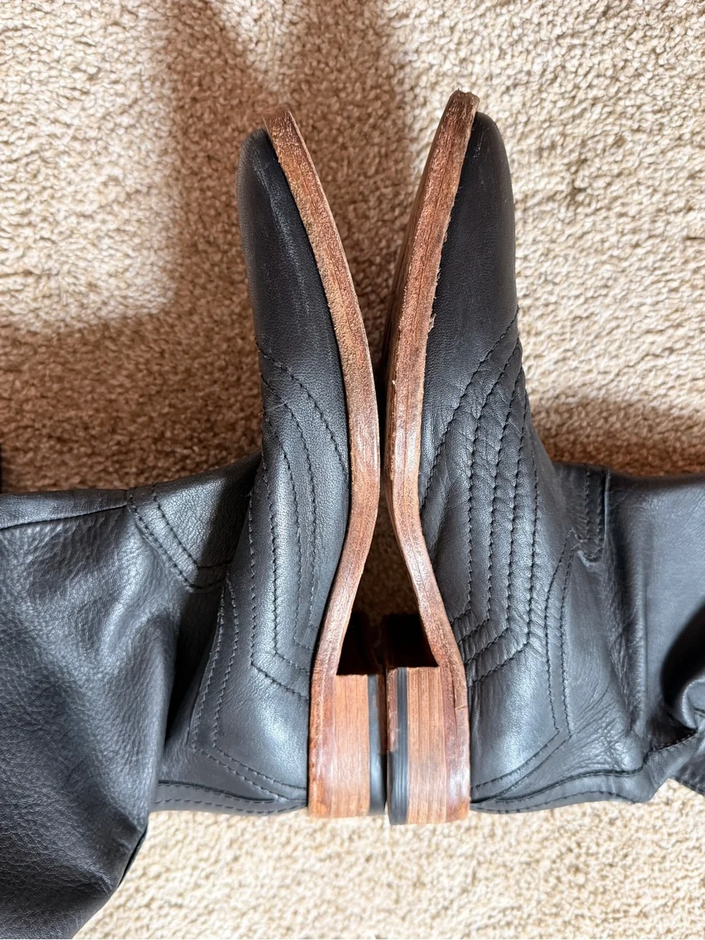 Free People Over the Knee Leather Boots